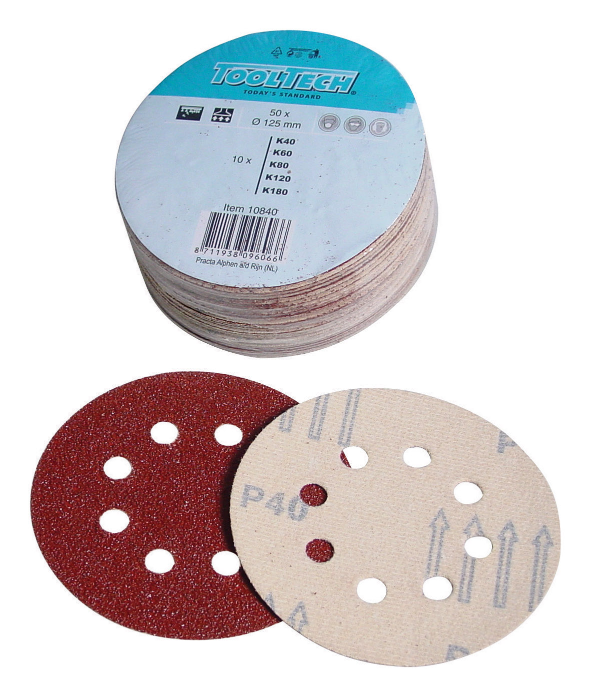 Schuurschijvenset 125 mm 50x