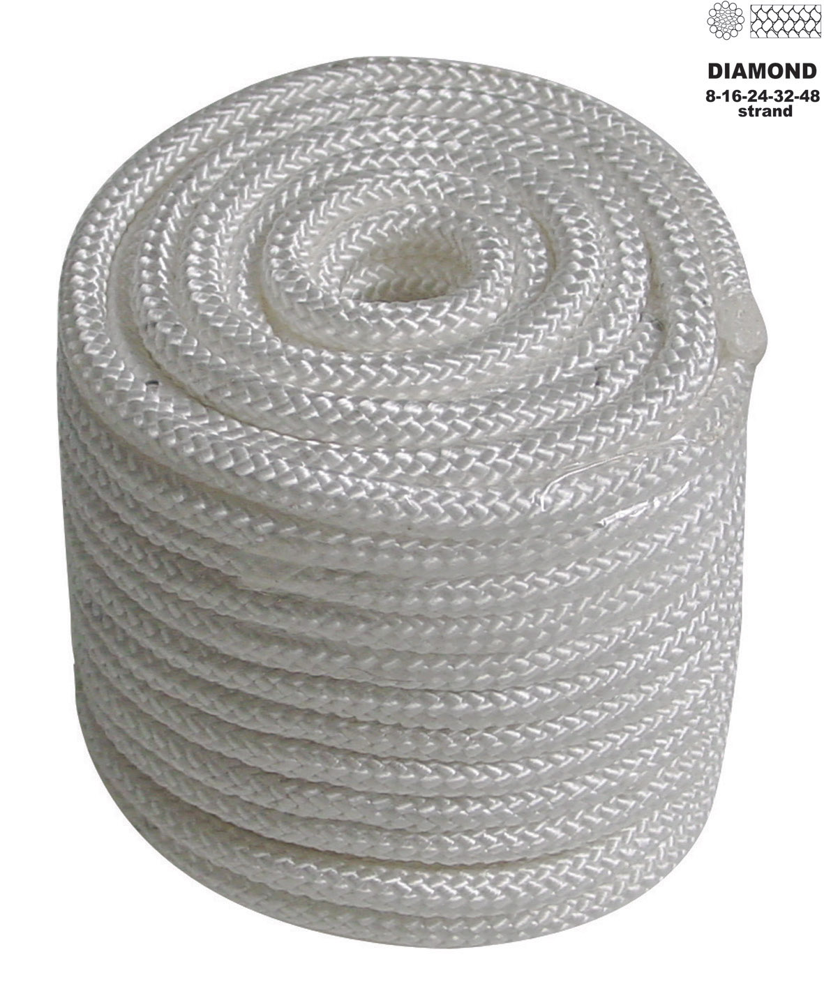 12 strengs gevlochten pp touw 3 mm x 20 mtr