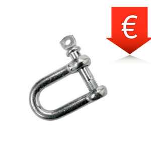 D-sluiting met borstbout M8